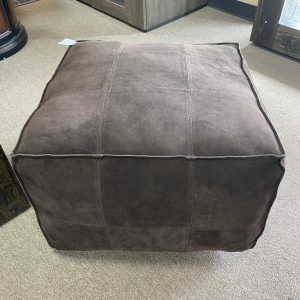 Leather Square Pouf