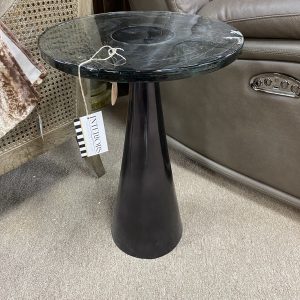 Glass/Black Accent Table