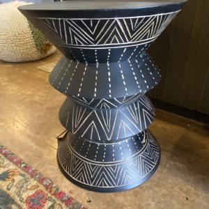 Black / Tan Side Table