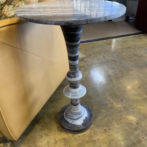 Black / White Carved Marble Table