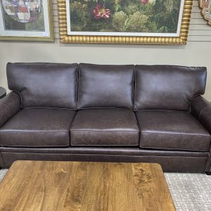 Warren Brown Leather Sofa