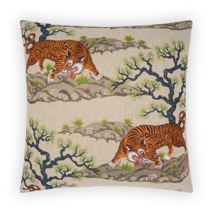 Chonburi Oasis Tiger Feather Down Pillow by D.V. Kap