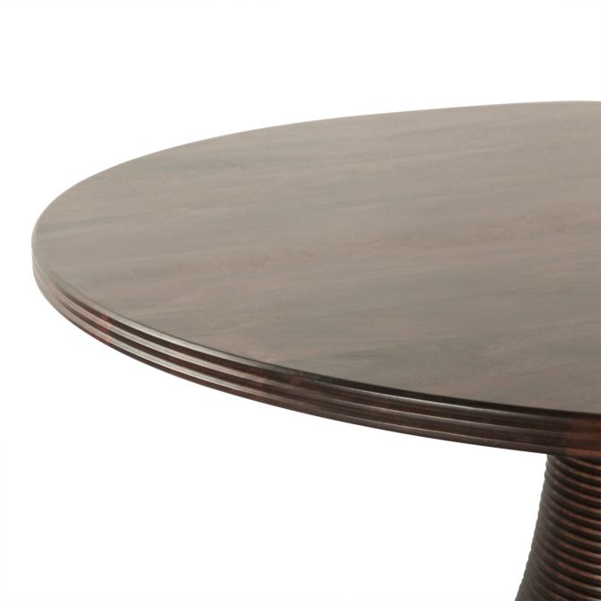 Bijou 54" Round Dining Table in Dark Sienna with 4 Dining Chairs - Image 3
