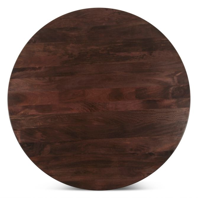 Bijou 54" Round Dining Table in Dark Sienna with 4 Dining Chairs - Image 5