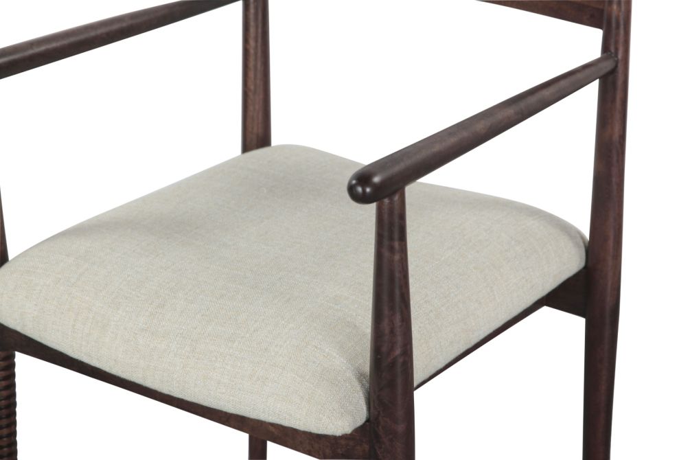 Bijou 54" Round Dining Table in Dark Sienna with 4 Dining Chairs - Image 7