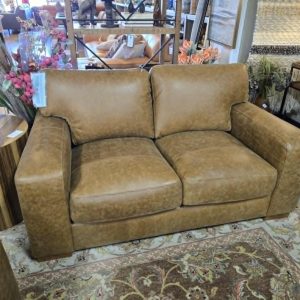 Jazlyn Amber Leather Loveseat