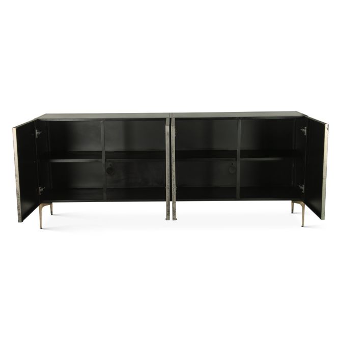 Mojave 83" Four Door Buffet in Desert Patina with Brass Base - Image 3