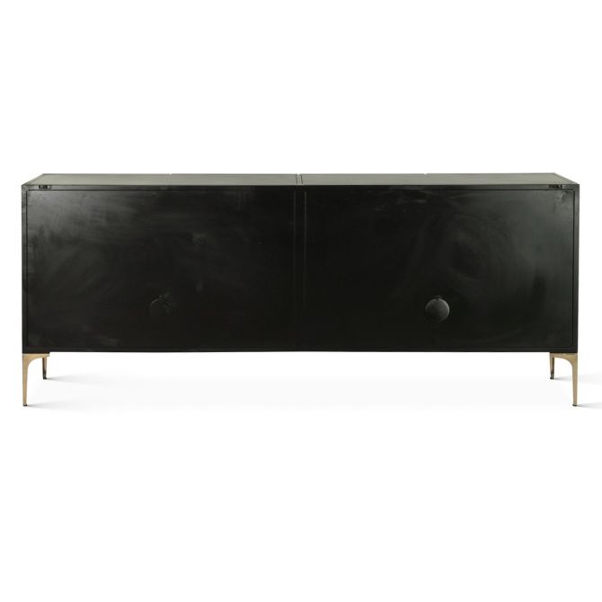 Mojave 83" Four Door Buffet in Desert Patina with Brass Base - Image 4