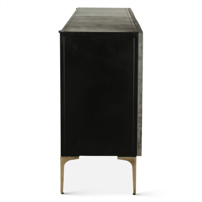 Mojave 83" Four Door Buffet in Desert Patina with Brass Base - Image 5