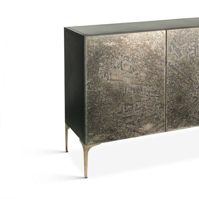 Mojave 83" Four Door Buffet in Desert Patina with Brass Base - Image 6