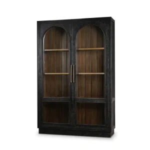 Vannes 2 Door Display Cabinet w/ Glass Shelves