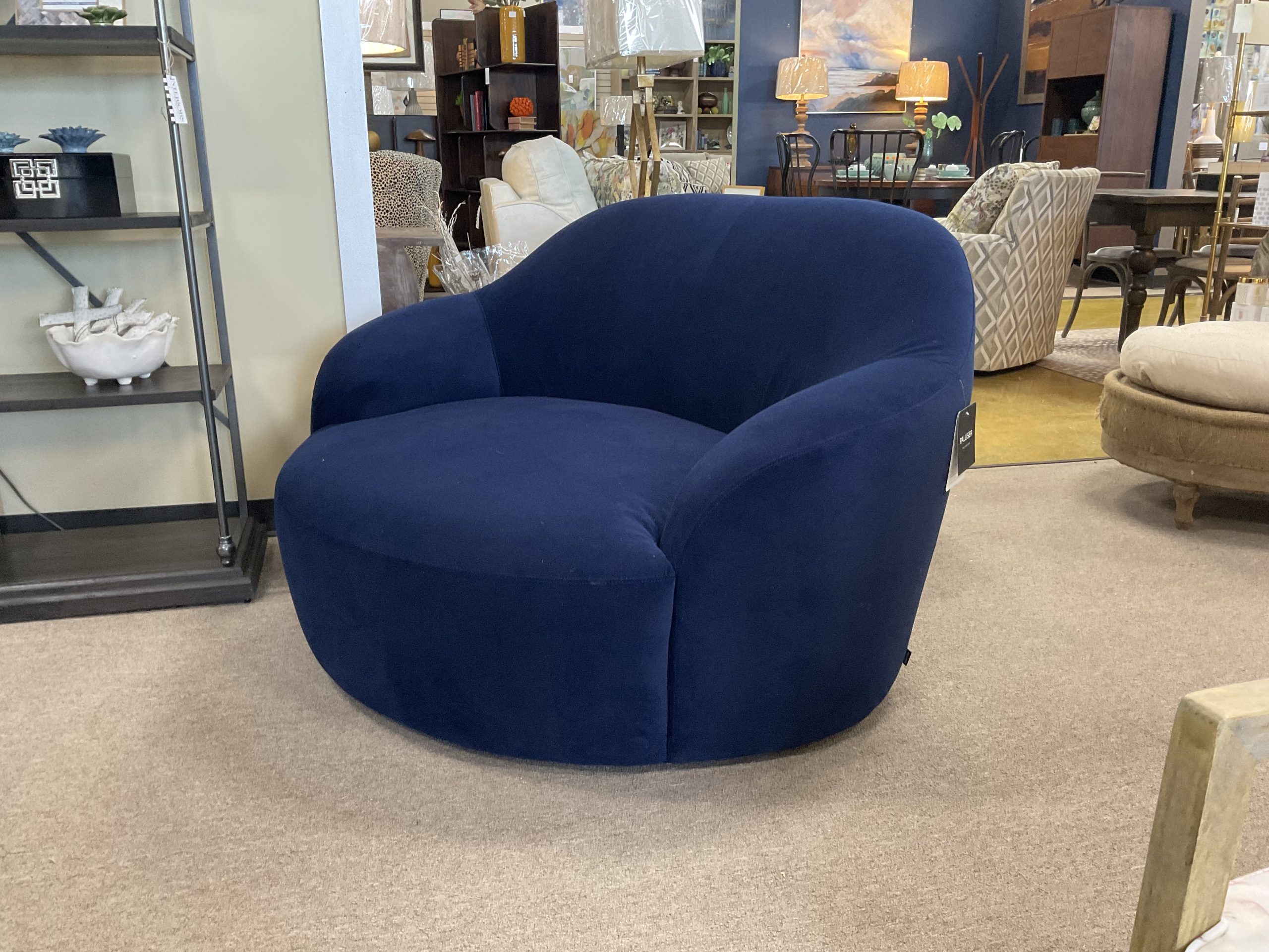 Graham Navy Swivel Chair