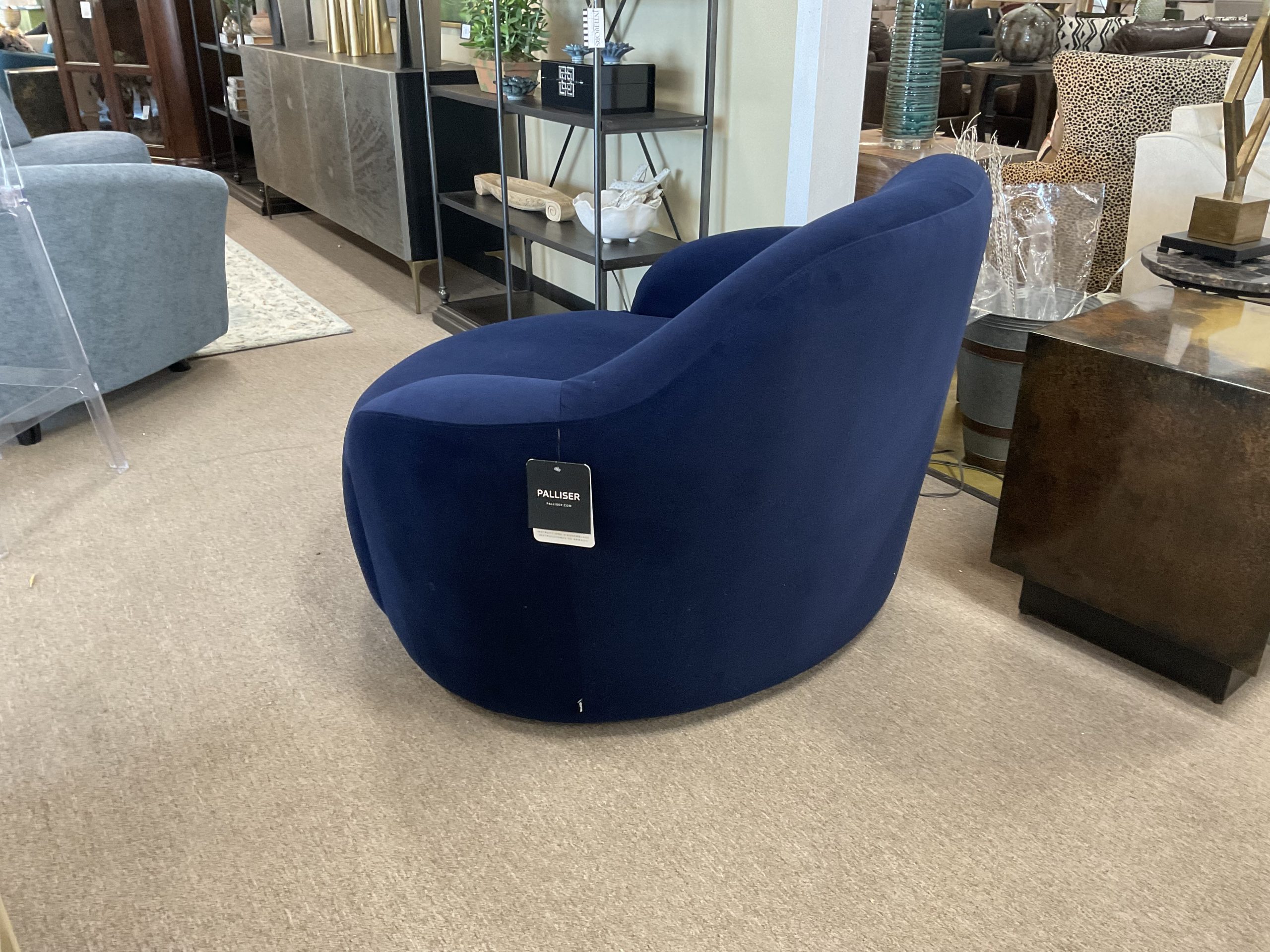 Graham Navy Swivel Chair - Image 3