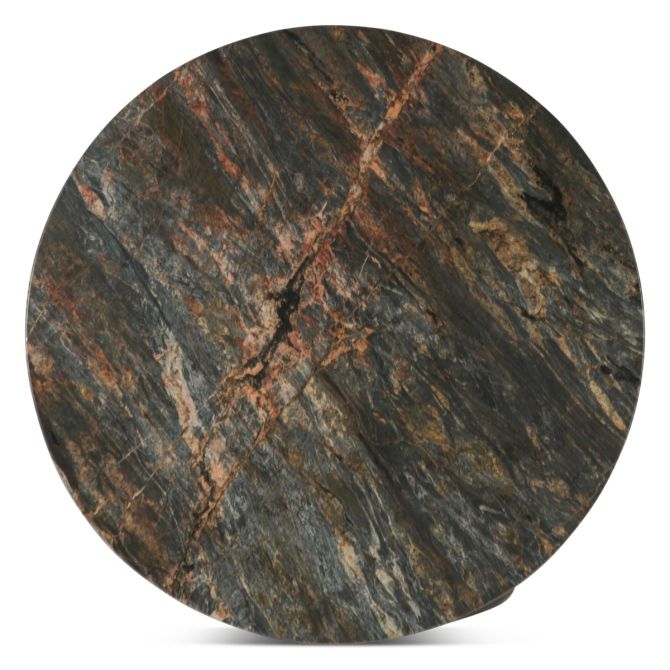 Vista 36" Coffee Table with Lava Marble and Dark Oak Base - Image 2