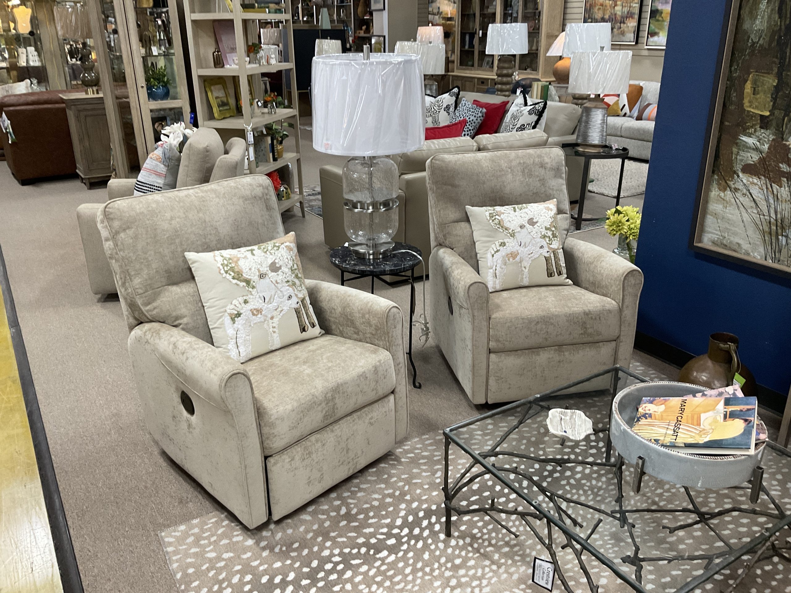 Pinecrest “Sand” Fabric Power Rocker Recliner