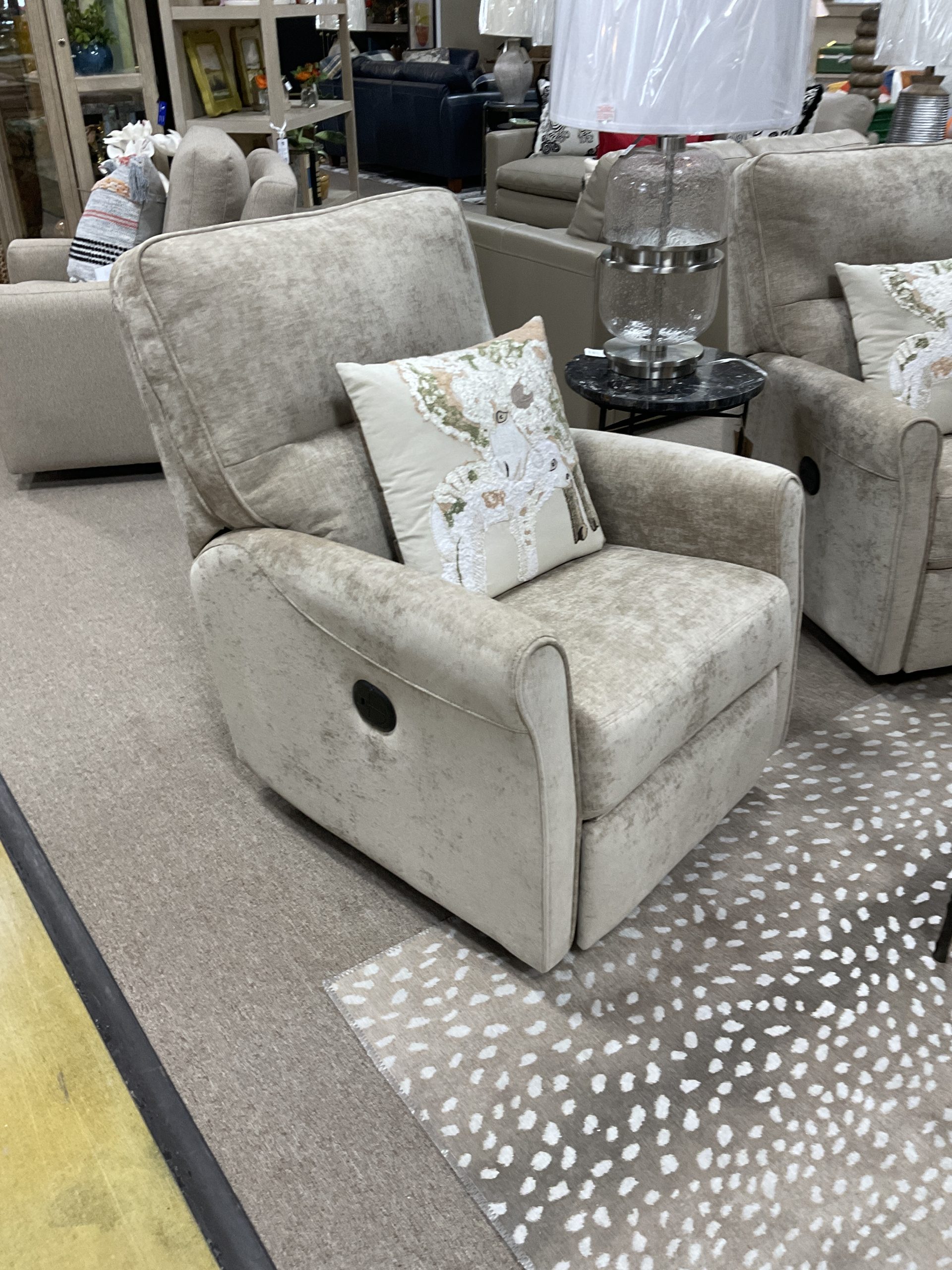 Pinecrest “Sand” Fabric Power Rocker Recliner - Image 3