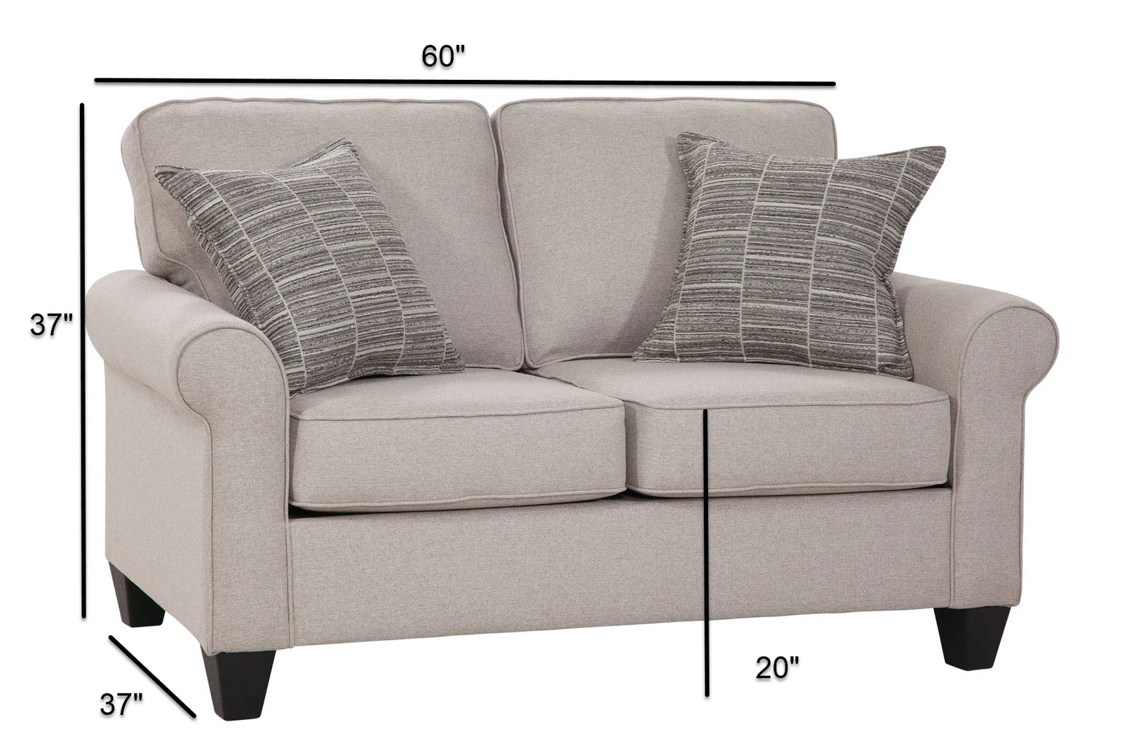 Gray Loveseat - Image 2