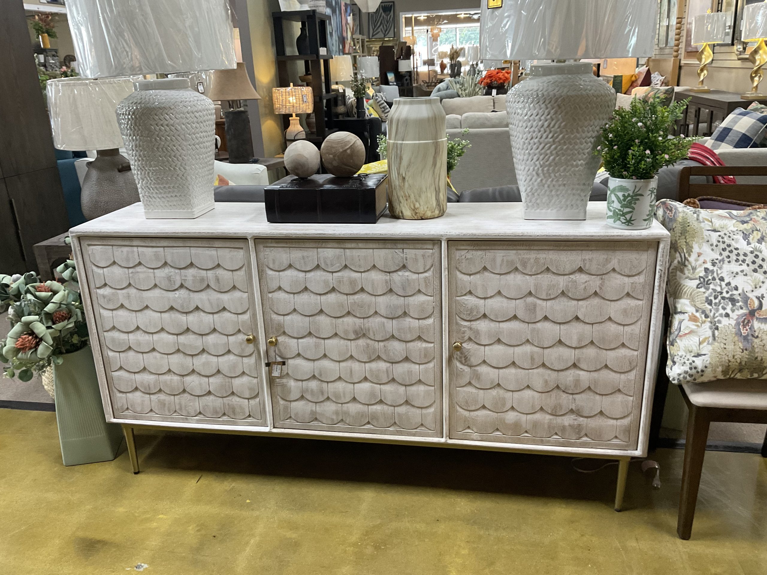 White Mango Wood Console - Image 2