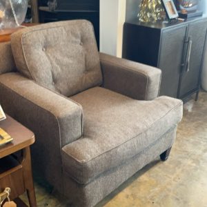 Henredon Brown Herringbone Chair