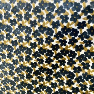 Blue Velvet Flower - Upholstery Fabric