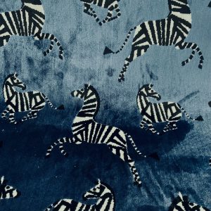 Blue Zebra - Upholstery Fabric