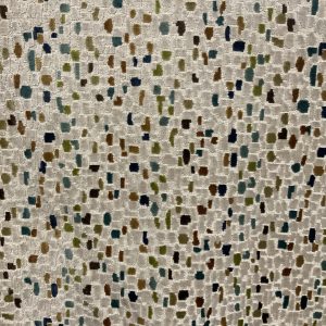Teal Velvet Dot - Upholstery Fabric