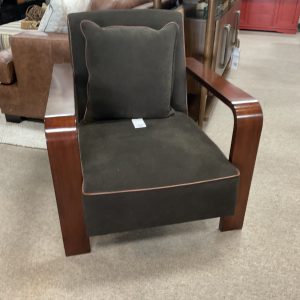 Ralph Lauren Upholstered Mahogany Armchair