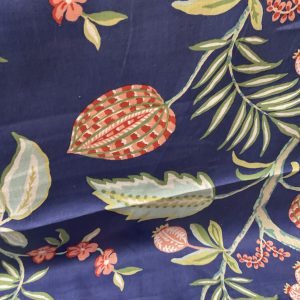 Blue Fruit Floral - Upholstery Fabric