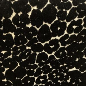 Black Cheetah Velvet - Upholstery Fabric